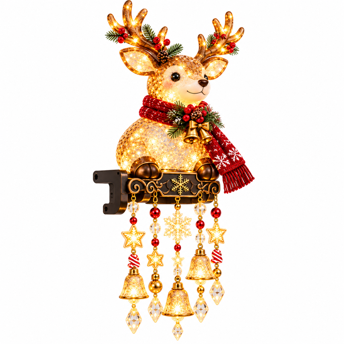 🎄 Christmas Porch Railing Lights – 4 Festive Character Designs