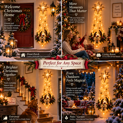 ✨✝️ Bethlehem Star of Faith – Lighted Nativity Wall Decor