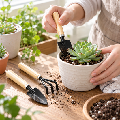 3-Piece Gardening Tool Set – Mini Hand Tools for Planting & Potting