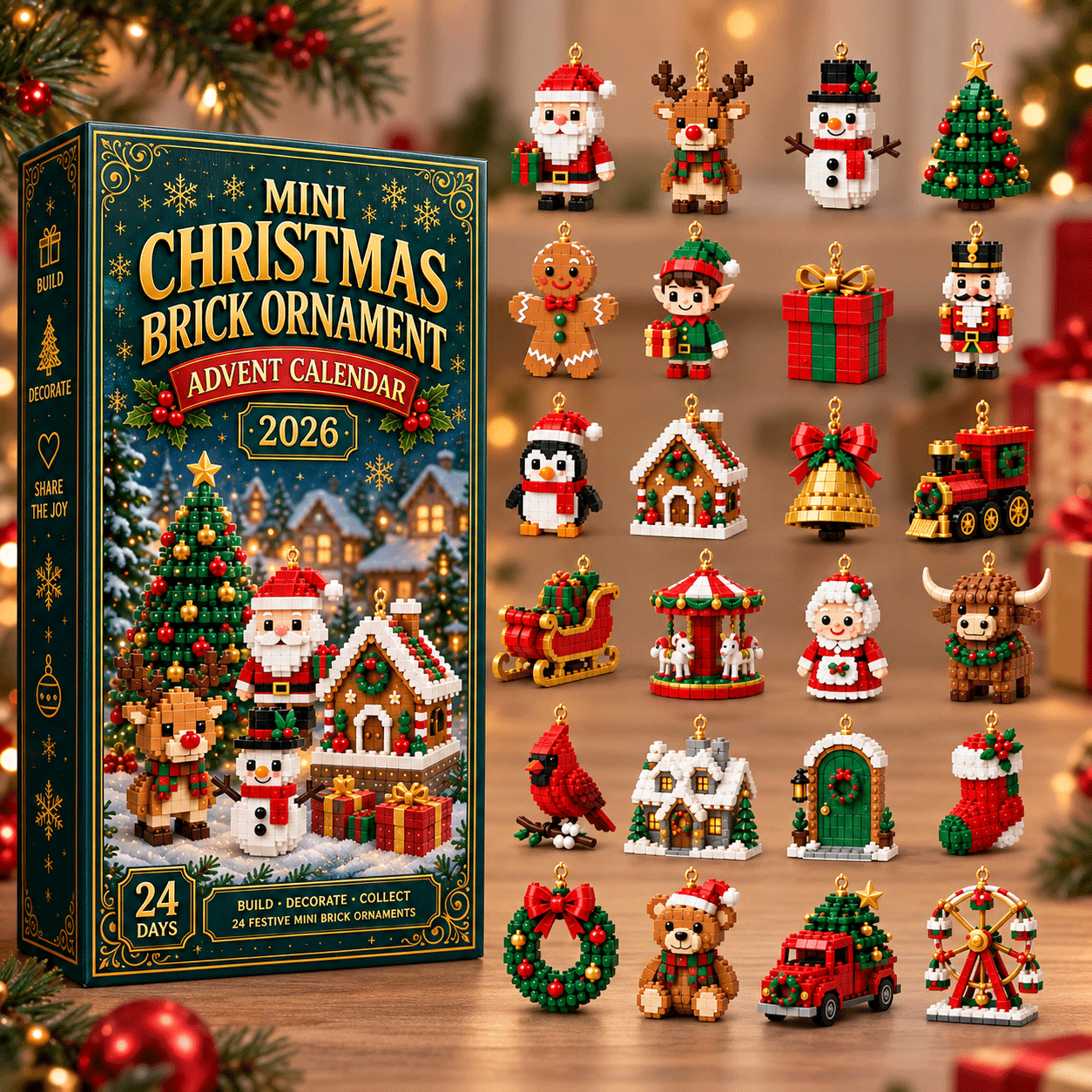 🎅 The Christmas Countdown Everyone Loves! ✨ 24 days of festive surprises in one adorable ornament calendar. Perfect for decorating your tree, gifting loved ones, and creating unforgettable holiday memories.